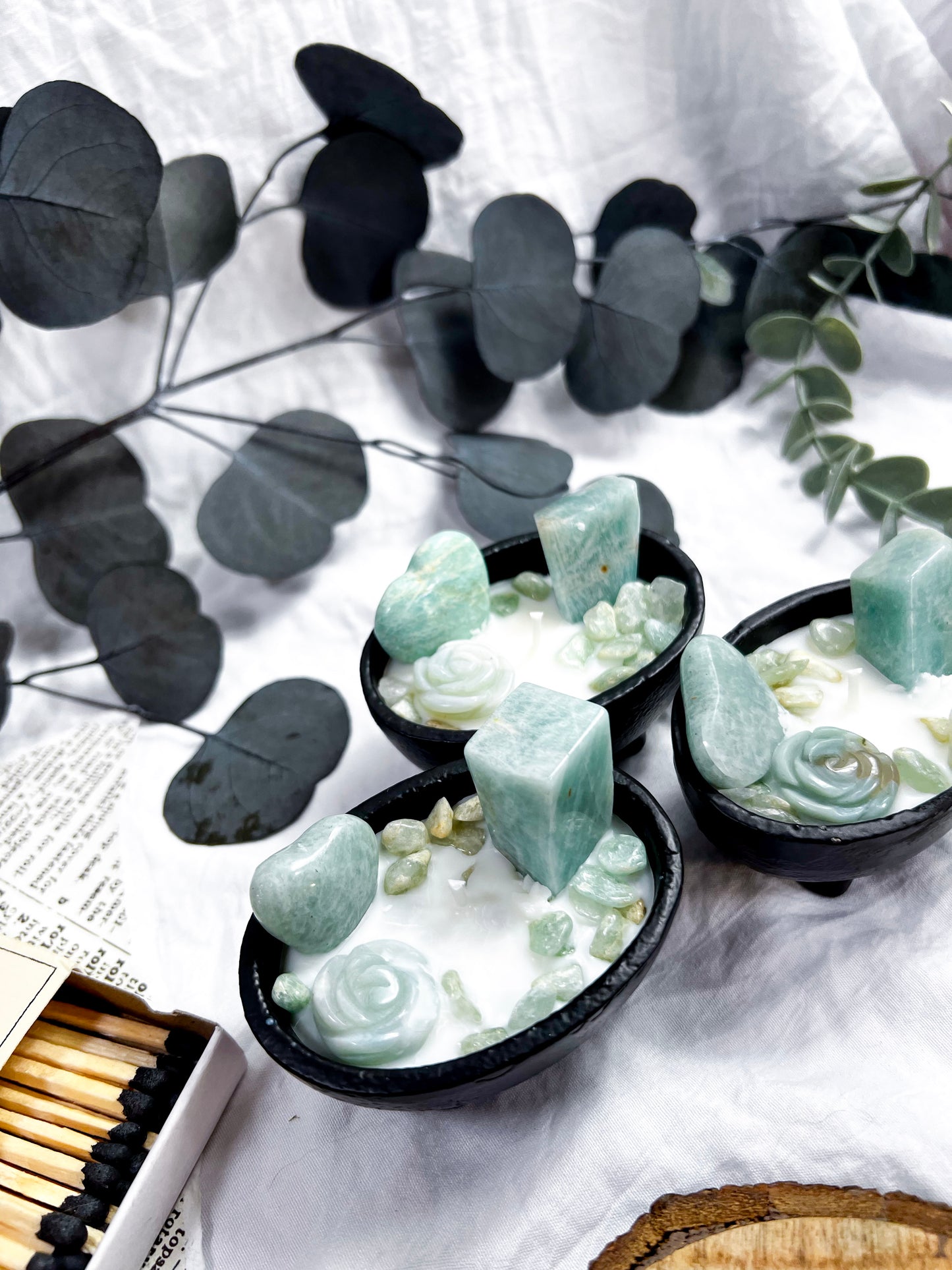 Amazonite | Small Cauldron Candle