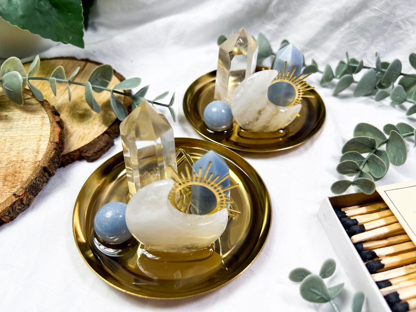 Angel Celestine | Mini Gold Dish Altar