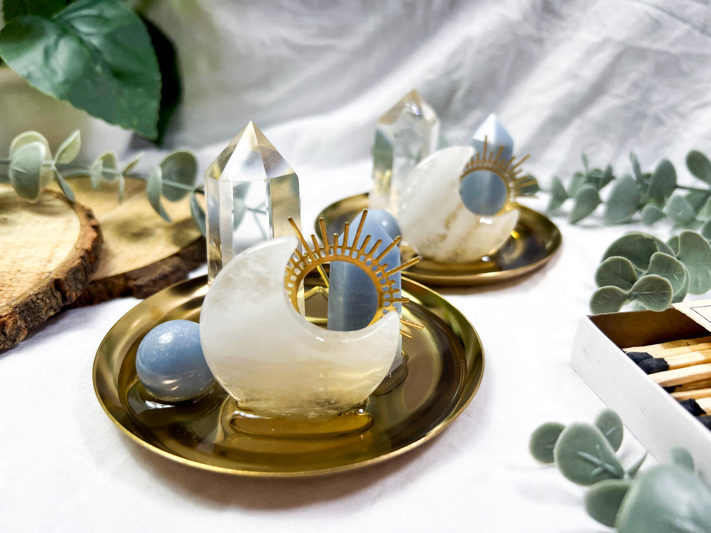 Angel Celestine | Mini Gold Dish Altar