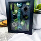 Forest Veil | Moss Agate and Obsidian Crystal Wall Hanging with Celestial Accents