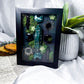 Forest Veil | Moss Agate and Obsidian Crystal Wall Hanging with Celestial Accents