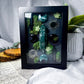 Forest Veil | Moss Agate and Obsidian Crystal Wall Hanging with Celestial Accents