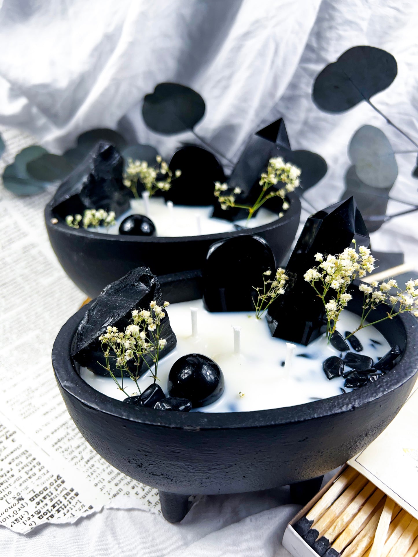 Hexed Heather | Cast Iron Cauldron Candles