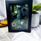Forest Veil | Moss Agate and Obsidian Crystal Wall Hanging with Celestial Accents