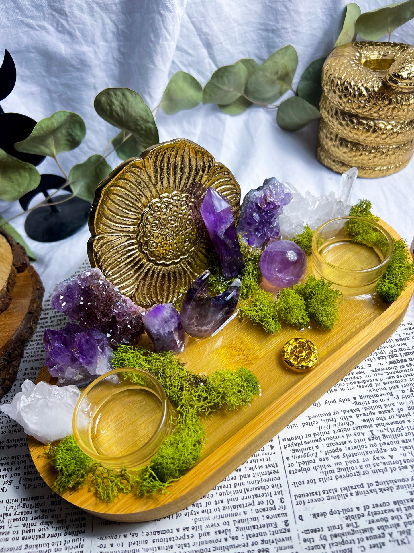 Amethyst Mystic | Incense + Candle Holder