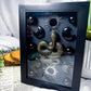 Night Serpent | Obsidian Crystal Wall Decor with Snake and Moon Phases