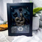 Night Serpent | Obsidian Crystal Wall Decor with Snake and Moon Phases