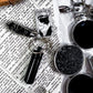 Scrying Keychain for Protection and Divination | Obsidian Pendant, Black Salt, Charm and Spell Vial