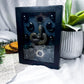 Night Serpent | Obsidian Crystal Wall Decor with Snake and Moon Phases