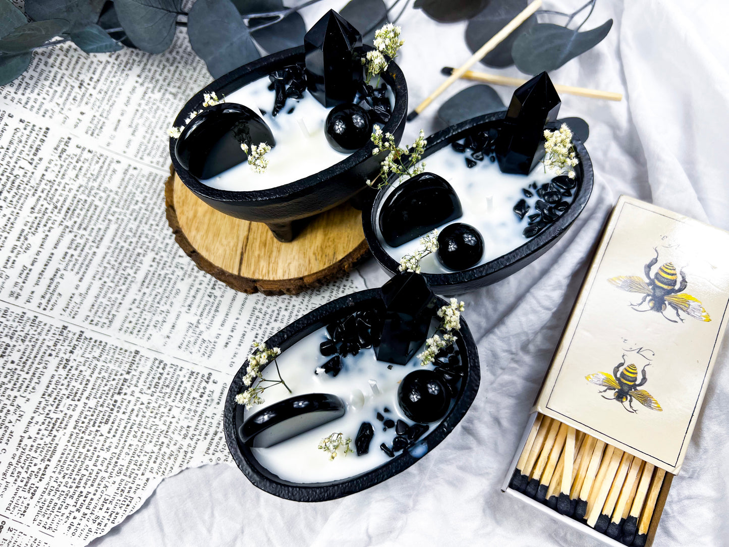 Hexed Heather | Cast Iron Cauldron Candles