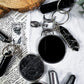 Scrying Keychain for Protection and Divination | Obsidian Pendant, Black Salt, Charm and Spell Vial