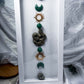 Serpent’s Fortune | Pyrite and Green Aventurine Crystal Wall Hanging with Snake and Celestial Decor