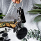 Scrying Keychain for Protection and Divination | Obsidian Pendant, Black Salt, Charm and Spell Vial