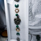 Serpent’s Fortune | Pyrite and Green Aventurine Crystal Wall Hanging with Snake and Celestial Decor