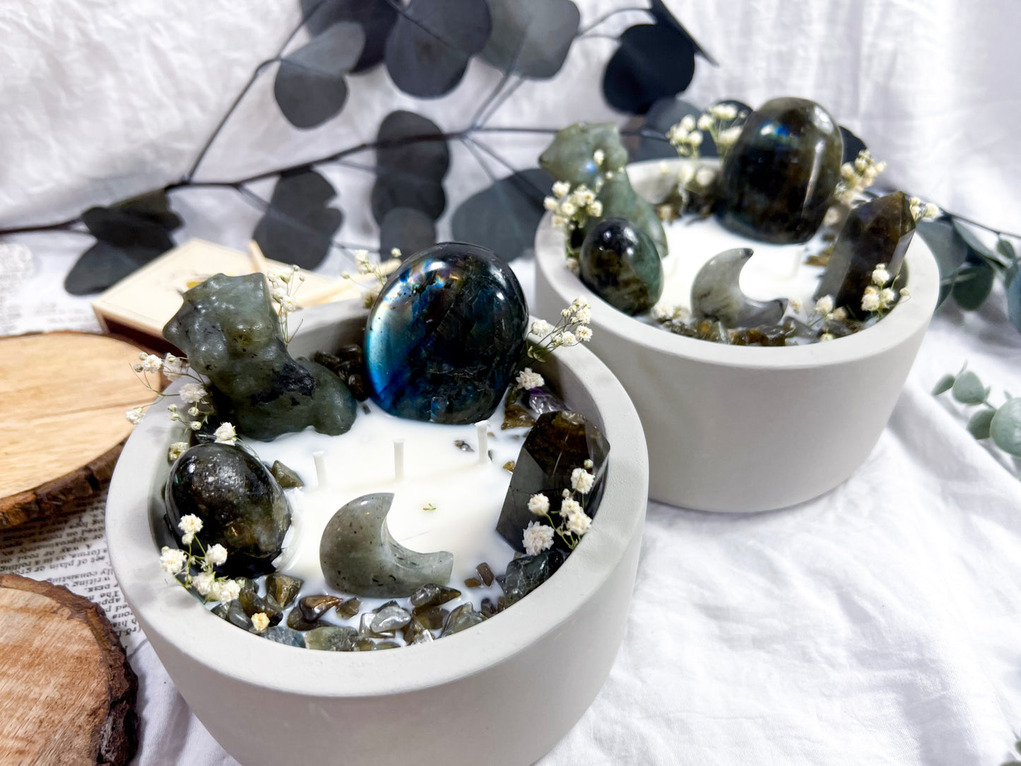 Spirit Stones | Grey Concrete Candle