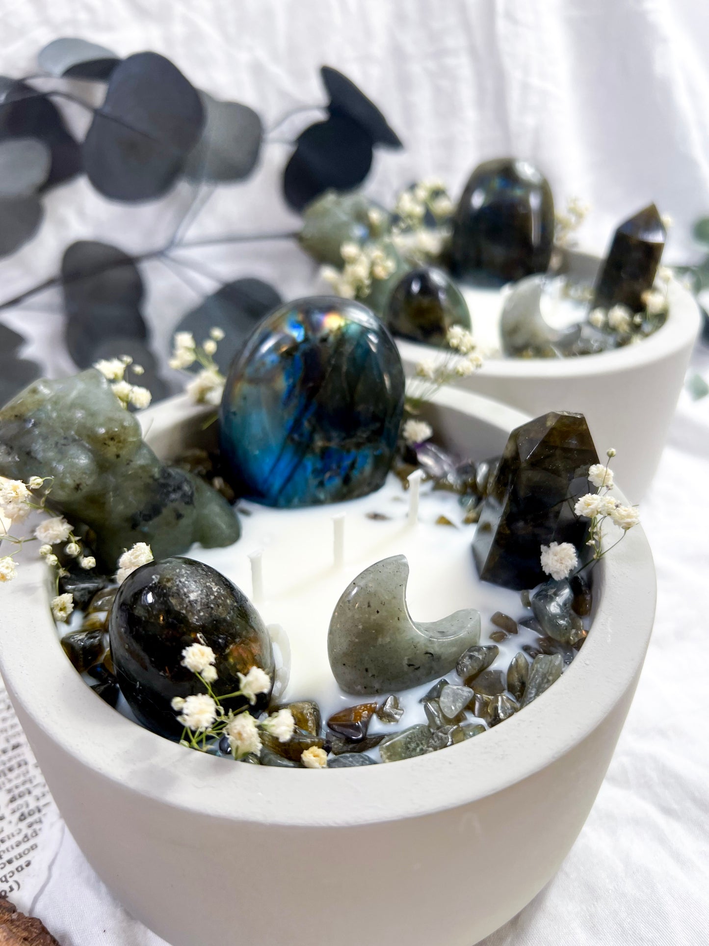 Spirit Stones | Grey Concrete Candle