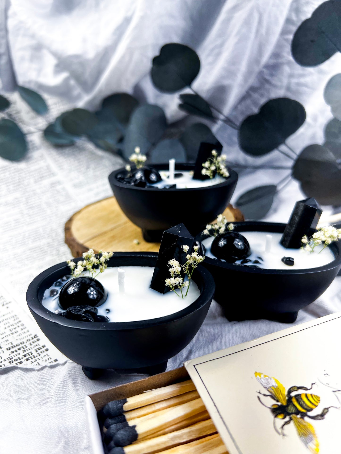 Hexed Heather | Cast Iron Cauldron Candles