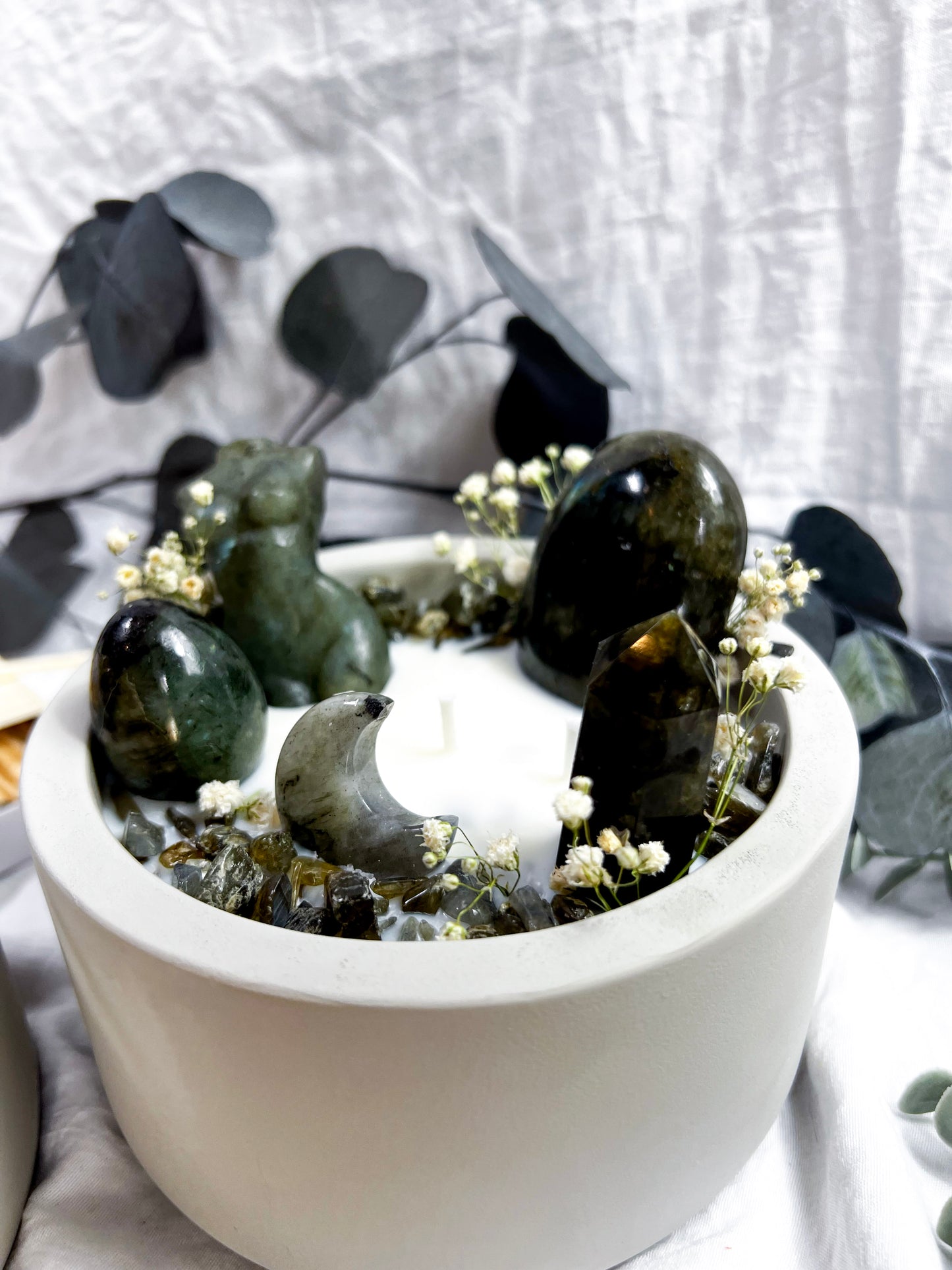 Spirit Stones | Grey Concrete Candle