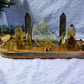 Golden Smoke Altar | Smoky Quartz & Citrine Ritual Altar for Protection, Abundance & Focus