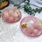 Rose Quartz Curvy Goddess Altar | Pink Glass Incense Holder, Tealight Holder & Bud Vase | Witchy Home Decor