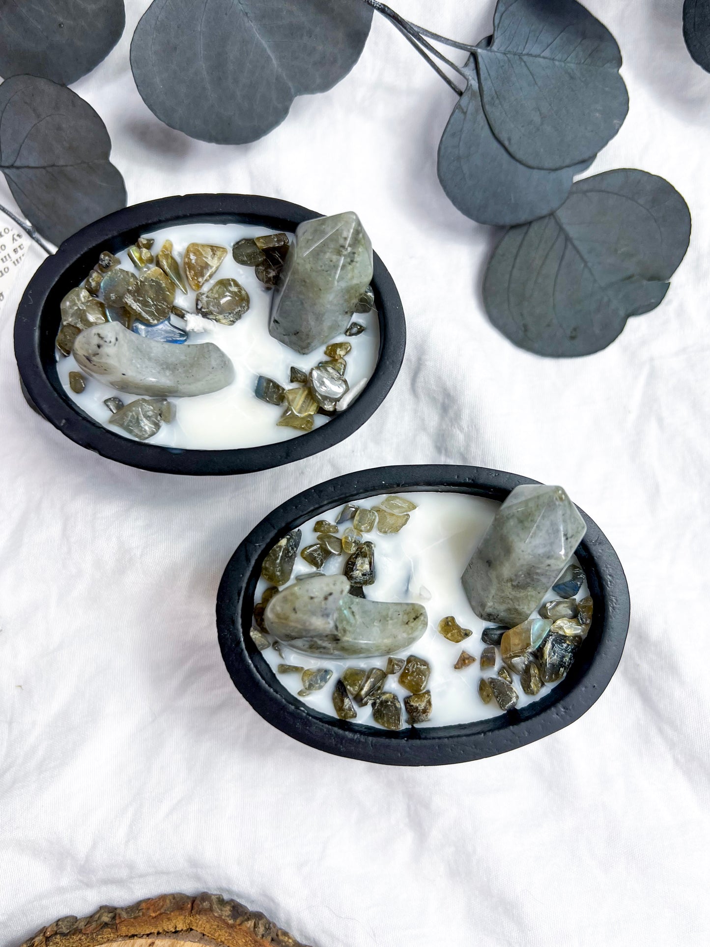 Labradorite Moons | Small Cauldron Candle