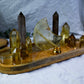 Golden Smoke Altar | Smoky Quartz & Citrine Ritual Altar for Protection, Abundance & Focus
