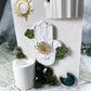 Sacred Growth Ceramic Altar | White 5x7 with Hamsa, Moss Agate Moon, Lotus, Sun and Succulent Accents