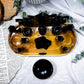 Obsidian Crystal Altar | Double Tealight, Detached Offering Bowl & Protection Meditation Altar