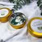 Claimed: Abundance Travel Candle with Green Aventurine, Moss Agate, and Eucalyptus Patchouli Scent for Prosperity and Grounding