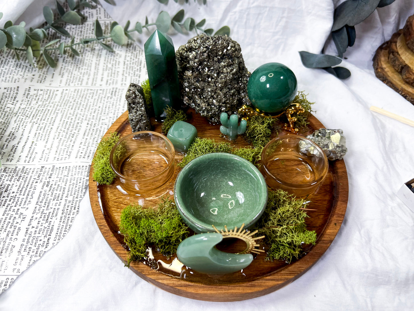 Whispered Fortunes | Large Round Crystal Altar