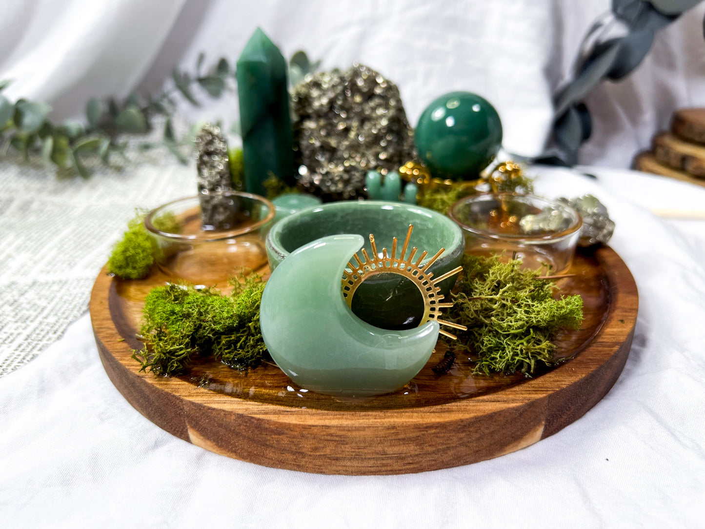 Whispered Fortunes | Large Round Crystal Altar