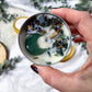 Claimed: Abundance Travel Candle with Green Aventurine, Moss Agate, and Eucalyptus Patchouli Scent for Prosperity and Grounding