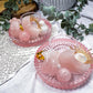 Rose Quartz Curvy Goddess Altar | Pink Glass Incense Holder, Tealight Holder & Bud Vase | Witchy Home Decor
