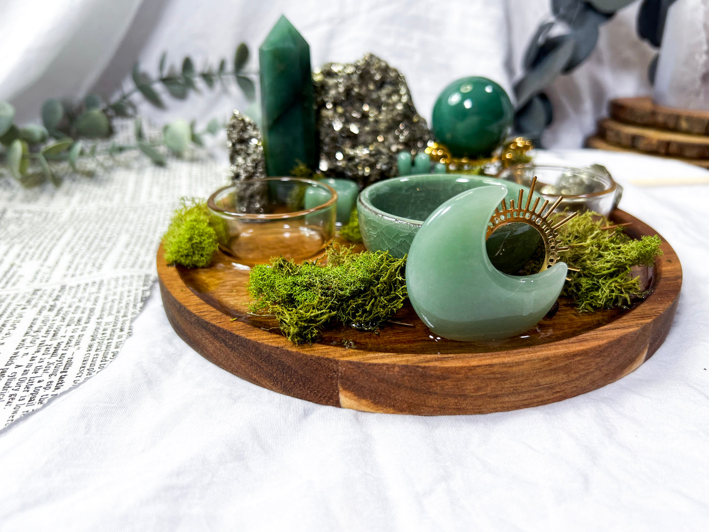 Whispered Fortunes | Large Round Crystal Altar