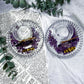 Amethyst Moon Tealight & Incense Holder | Crystal Candle Holder | Meditation & Altar Decor