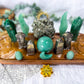 Golden Root | Pyrite & Green Stone Altar | Abundance, Confidence, Grounding