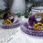 Amethyst Moon Tealight & Incense Holder | Crystal Candle Holder | Meditation & Altar Decor