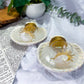 Pearl Tide | Clear Quartz Seashell Tealight Holder Tarot Card Display