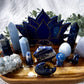 Wisdom & Intuition Acacia Tray | Blue Crystal Altar with Angelite, Lapis, Sodalite & Celestite