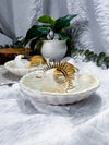 Pearl Tide | Clear Quartz Seashell Tealight Holder Tarot Card Display