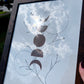 Protection Cleansing Healing Wall Art | 9x12 Framed Original Witchy Moon Phase Painting