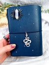 PREORDER | Handmade Grimoire Journal | Ritual Notebook | Crystal Charm Spell Book | Faux Leather A5 A6 Journal | Witchcraft Journal | Refillable Notebook