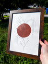 Calming Healing Wall Art | 9x12 Framed Original Witchy Botanical Painting
