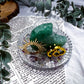 Green Fluorite Moon Tealight & Incense Holder | Crystal Candle Holder | Focus & Abundance Altar Decor