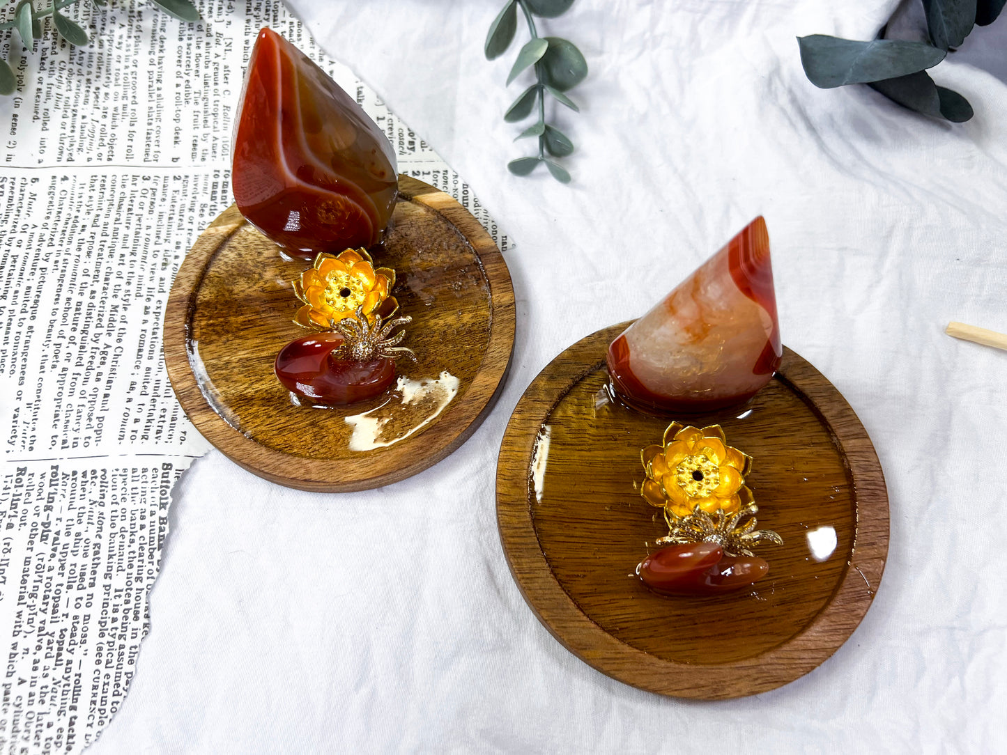 Carnelian Flowers | Mini Incense Holder