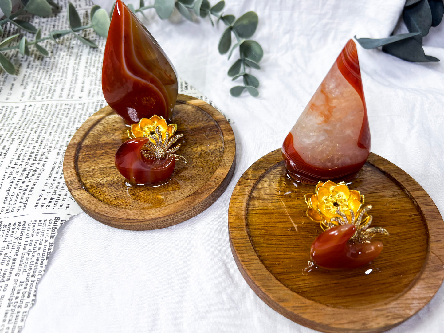 Carnelian Flowers | Mini Incense Holder