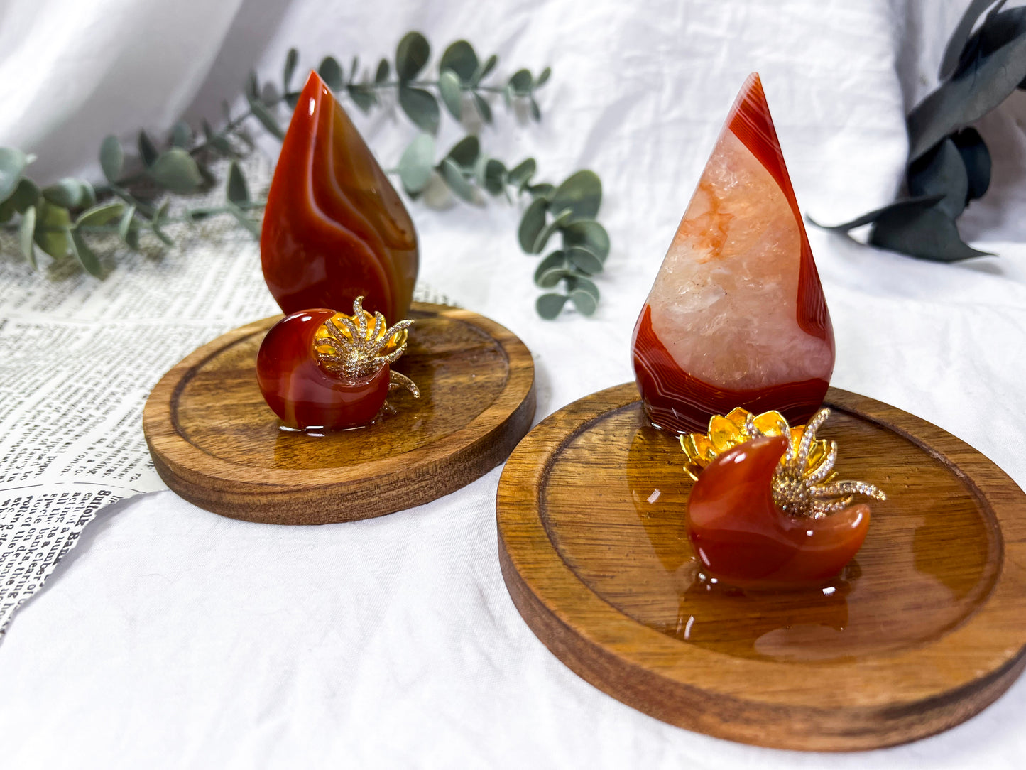 Carnelian Flowers | Mini Incense Holder