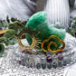 Green Fluorite Moon Tealight & Incense Holder | Crystal Candle Holder | Focus & Abundance Altar Decor