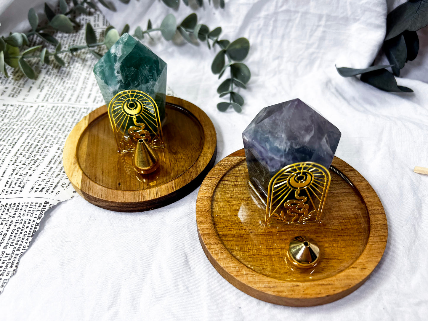 Fluorite Moons | Mini Incense Holder