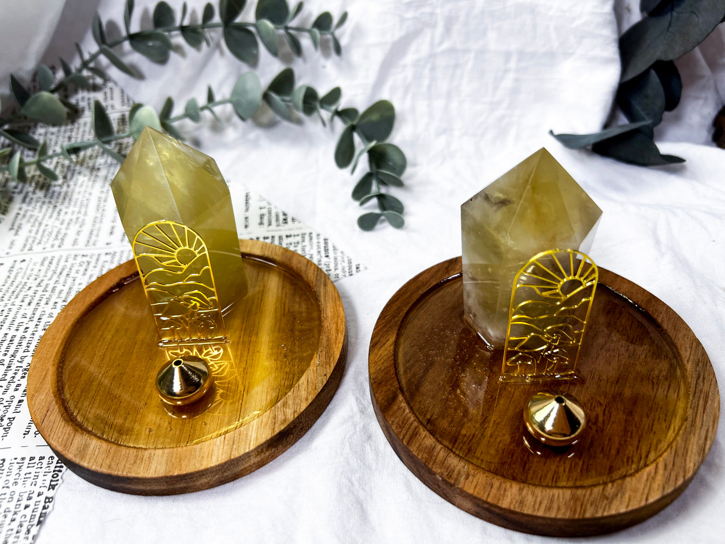 Citrine Mushrooms | Mini Incense Holder